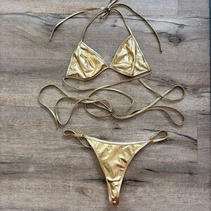 Shimmering Gold Bikini